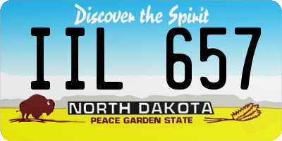ND license plate IIL657