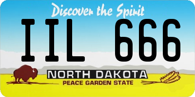 ND license plate IIL666