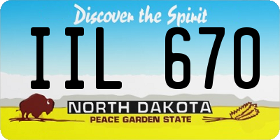 ND license plate IIL670