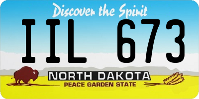 ND license plate IIL673