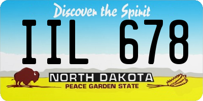 ND license plate IIL678