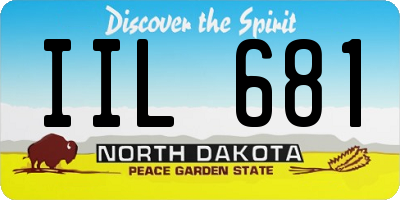 ND license plate IIL681