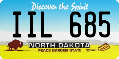 ND license plate IIL685
