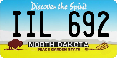 ND license plate IIL692