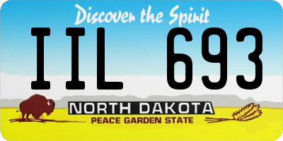 ND license plate IIL693