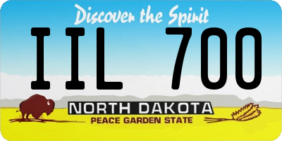 ND license plate IIL700