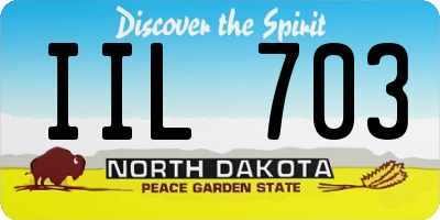 ND license plate IIL703