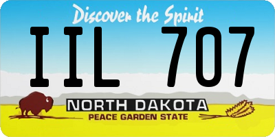 ND license plate IIL707