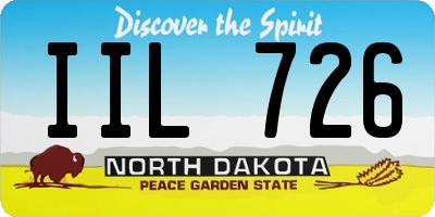 ND license plate IIL726