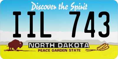 ND license plate IIL743