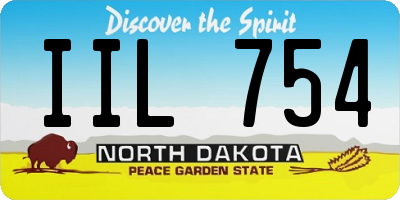 ND license plate IIL754