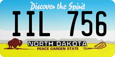 ND license plate IIL756