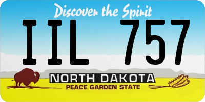 ND license plate IIL757