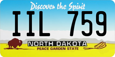 ND license plate IIL759