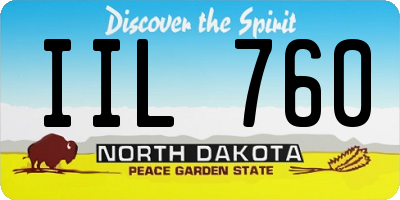 ND license plate IIL760