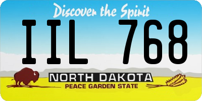 ND license plate IIL768