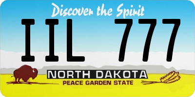 ND license plate IIL777
