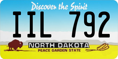 ND license plate IIL792