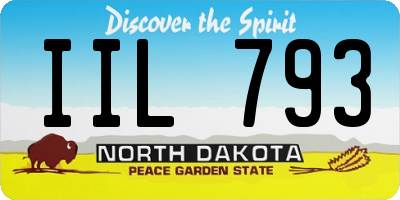 ND license plate IIL793