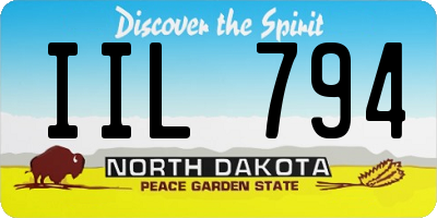 ND license plate IIL794