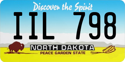 ND license plate IIL798