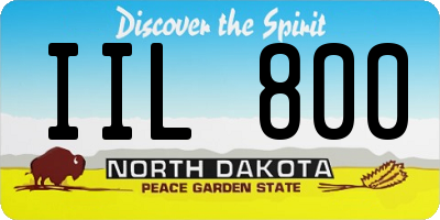 ND license plate IIL800