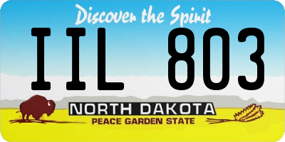 ND license plate IIL803