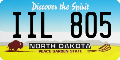 ND license plate IIL805