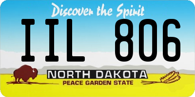 ND license plate IIL806