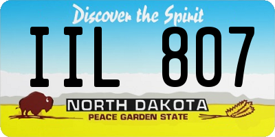 ND license plate IIL807