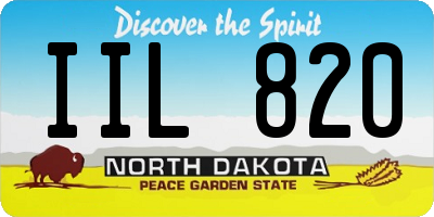 ND license plate IIL820