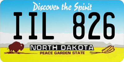 ND license plate IIL826