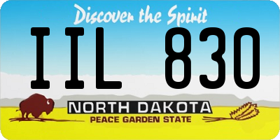 ND license plate IIL830