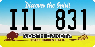 ND license plate IIL831