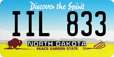 ND license plate IIL833