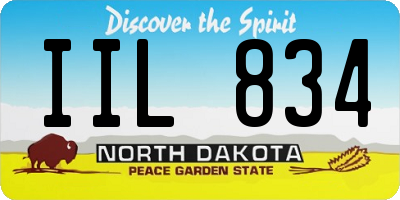 ND license plate IIL834