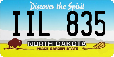 ND license plate IIL835