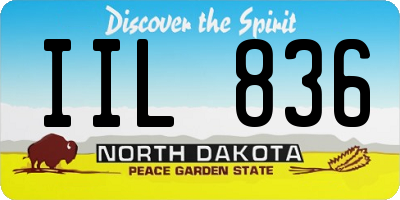 ND license plate IIL836