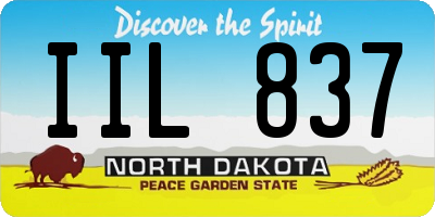 ND license plate IIL837