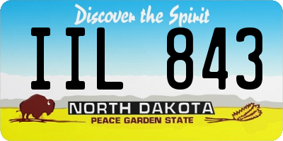 ND license plate IIL843
