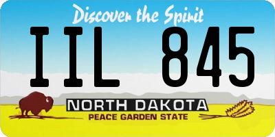 ND license plate IIL845