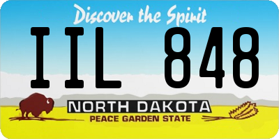 ND license plate IIL848