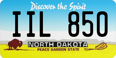 ND license plate IIL850