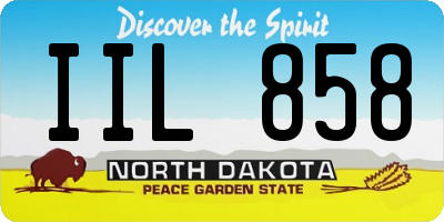 ND license plate IIL858