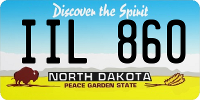 ND license plate IIL860