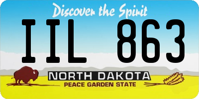 ND license plate IIL863