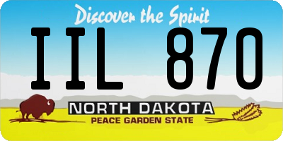 ND license plate IIL870