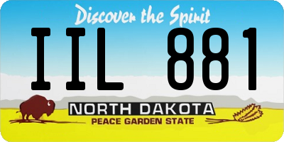 ND license plate IIL881