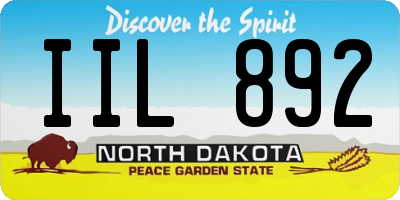 ND license plate IIL892