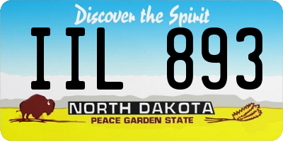 ND license plate IIL893